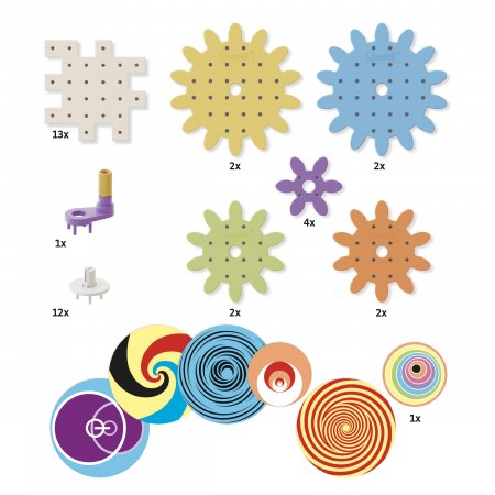 QUERCETTI rinkinys Play Eco Kaleido Gears, 82341 82341