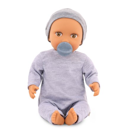 LULLABABY lėlė kūdikis su pilku kostiumėliu, LBY7264Z 