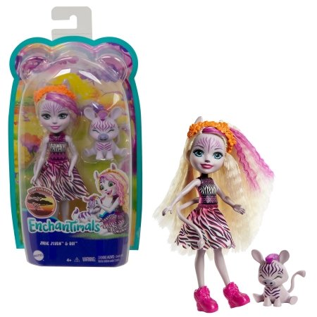 ENCHANTIMALS herojė zebrė Zadi su gyvūnėliu, GTM27 GTM27