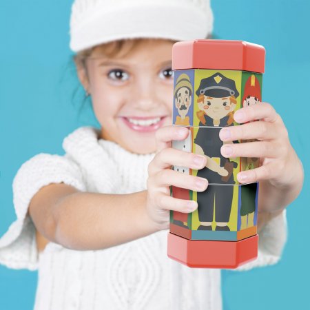 QUERCETTI sukiojama dėlionė vaikai ir profesijos Tubo Mix and Match, 2583 2583