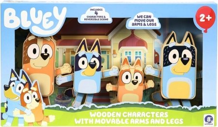 BLUEY Medinės personažų figurėlės, 254C 