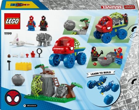 11199 LEGO® Spidey Gelbėjimas su Voriuko komandos dinozauro formos visureigiu 
