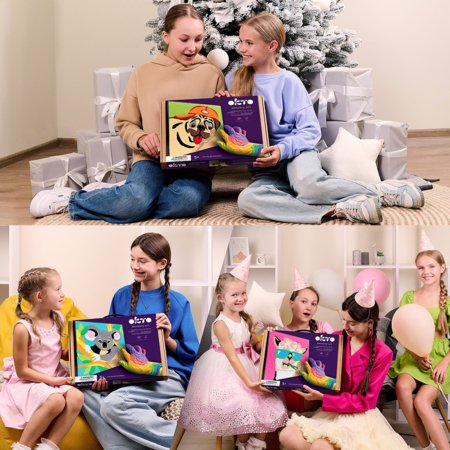 OKTO spalvinimo su modelinu rinkinys pagal numerius Šuo mopsas, 29x29 cm, ETC20029 