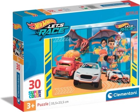 CLEMENTONI HOT WHEELS dėlionė, 30 det., 20284 