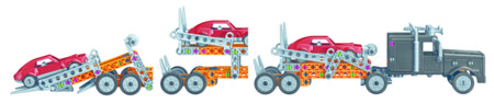 CLEMENTONI SCIENCE & PLAY BUILD konstruktorius Car Transporter, 240 dalių, 75164 