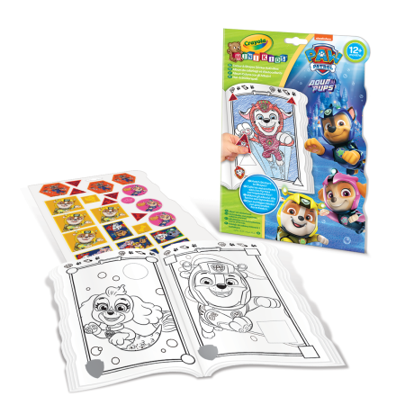 CRAYOLA MINIKIDS kūrybinis rinkinys Paw Patrol Colour & Shapes Activity Book, 81-1373G 