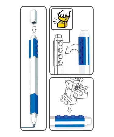 LEGO 2.0 mėlynas gelinis rašiklis su minifigūrėle, 52600 