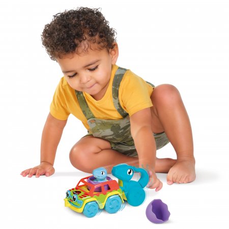 TOMY mašinėlės rinkinys su dinozauru Chase & Roll Raptors, E73251 E73251