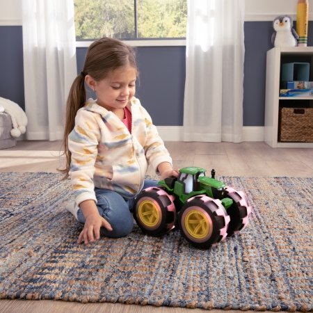 JOHN DEERE žaislinis traktorius su šviečiančiais ratais, 46644 46644