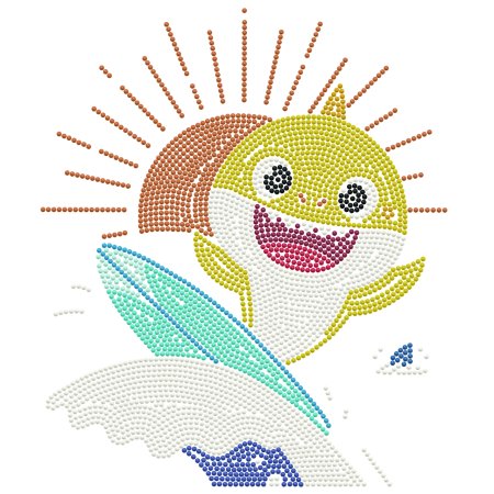 DIAMOND DOTS kūrybinis rinkinys piešimas deimantais Baby Shark Stay Cool!, 3295 deimantai, DBX.087 DBX.087