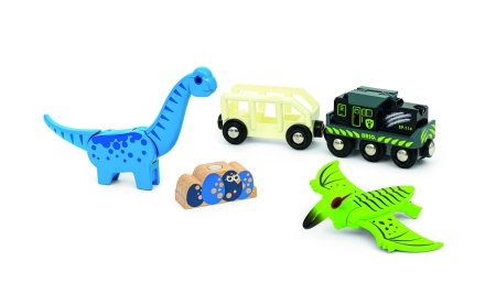 BRIO WORLD dinozaurų nuotykių rinkinys Dinosaur Battery Train, 36096 