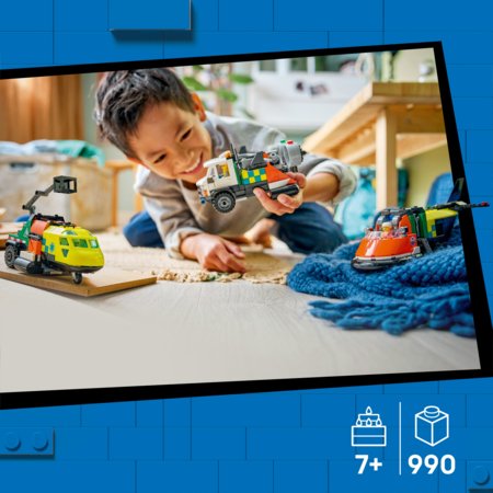 60505 LEGO® City lėktuvas, techninės priežiūros sunkvežimis ir visureigis su oro pagalve 