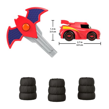 FISHER PRICE Batwheels mašinėlė su paleidimo raktu, HRJ53 