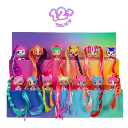 VIP PETS figūrėlių rinkinys įvaizdžio kūrimui Mini Fans Bow Power, asort., 714076IM3E 