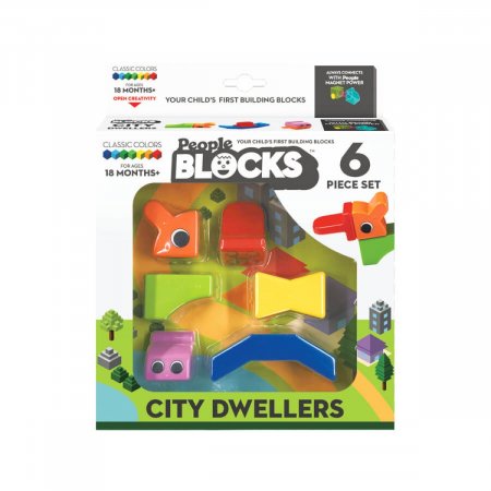 PEOPLE BLOCKS Kompaktiškas magnetinių kaladėlių rinkinys Miesto gyventojas, PB324 PB324