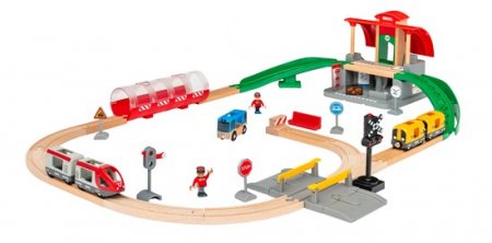 BRIO traukinio bėgių rinkinys Central Station, 33989 33989