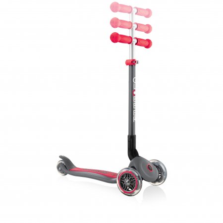 GLOBBER paspirtukas Primo Foldable, pilkas-raudonas, 430-120-2 430-120-2