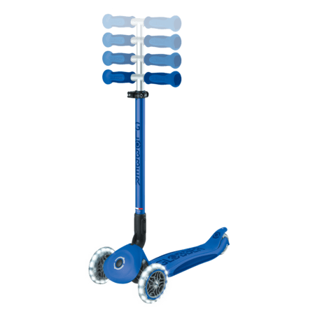 GLOBBER paspirtukas Go Up Deluxe Lights, tamsiai mėlynas, 748-600 