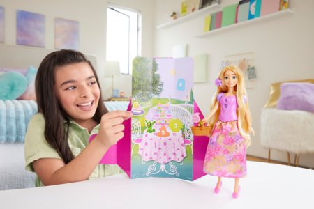 DISNEY PRINCESS Spin & Reveal Auksaplaukės siurprizų rinkinys, HTV86 