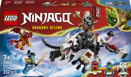 71863 LEGO® NINJAGO® Zilvar ir drakonas-pabaisa Grimtak 