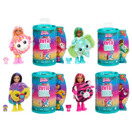 BARBIE Čelsės Cutie Reveal rinkinys, džiunglių serija, beždžionėlė , HKR14 HKR14