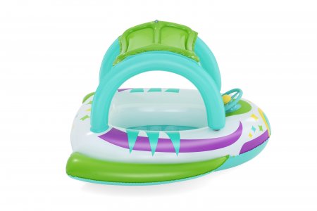 BESTWAY pripučiamas vaikiškas plaustas su stogeliu Space Splash, 1.07m x 1.12m, 34149 34149