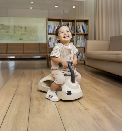 GLOBBER paspiriama mašinėlė Walk 'n Roll 2in 1 Ecologic, kokosinis, 830-566 