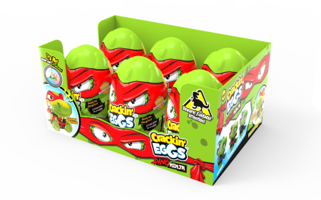 CRACKIN EGGS mini pliušinis riaumojantis dinozauras T-Rex Ninja, asort., SK018D2 