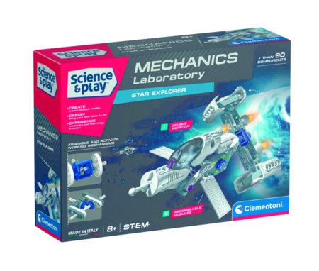CLEMENTONI SCIENCE&PLAY MECHANICS konstruktorius Žvaigždžių tyrėjas, 75135BL 