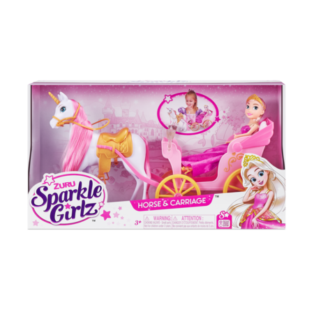 SPARKLE GIRLZ lėlės rinkinys karališkasis žirgas su karieta, 10068 