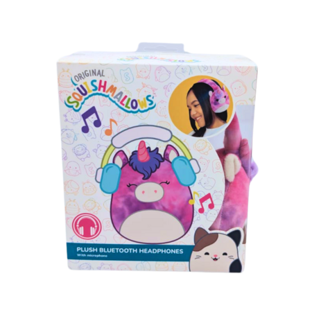 SQUISHMALLOWS pliušinės Bluetooth ausinės Lola, HMSQMBT-LOLA 