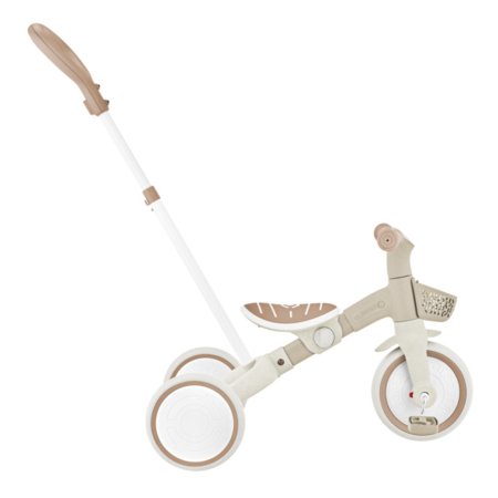 GLOBBER mokomasis triratukas Learning Trike, 3in1 Plus, kokosinis, 738-466 