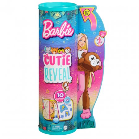 BARBIE Cutie Reveal rinkinys, džiunglių serija, beždžionėlė , HKR01 HKR01