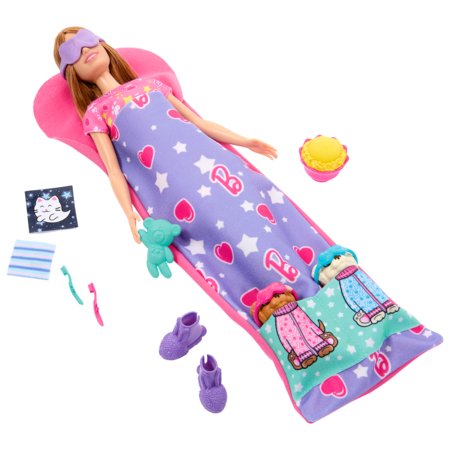BARBIE lėlės ir šunelių pižamų vakarėlio rinkinys, HXN01 