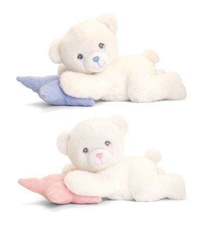 KEEL TOYS Minkštas žaislas meškiukas su pagalve asort., 25cm, SE1427 