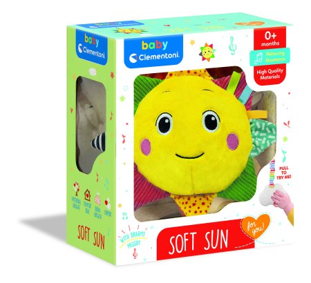 CLEMENTONI Baby pliušinis žaislas Soft Sun, 17795 