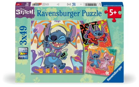 RAVENSBURGER dėlionės Disney Stitch, 3x49d., 1070 