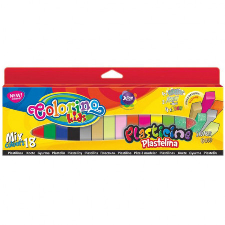 COLORINO CREATIVE plastelinas 18 spalvų, 57424PTR 57424PTR