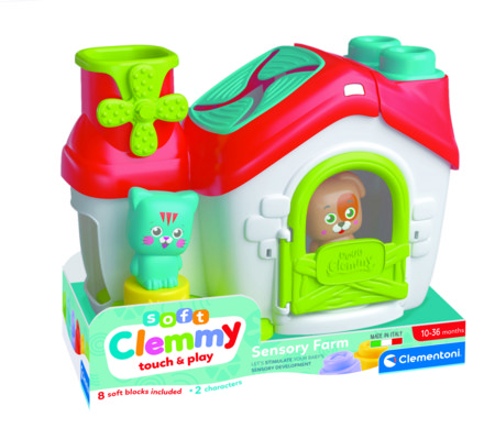 CLEMENTONI CLEMMY minkštų kaladėlių rinkinys sensorinis ūkis, 17993 