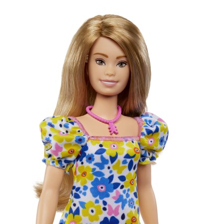 BARBIE lėlė su Dauno sindromu gėlėta suknele, HJT05 HJT05