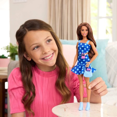 BARBIE madistė mėlyna suknele, serganti I tipo diabetu, HYT97 