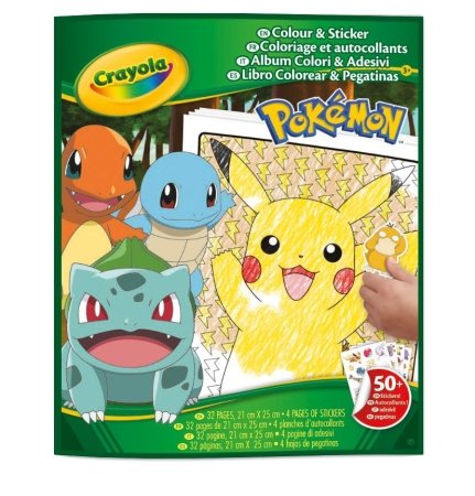CRAYOLA kūrybinis rinkinys Color & Sticker, Pokemon, 04-2740G 