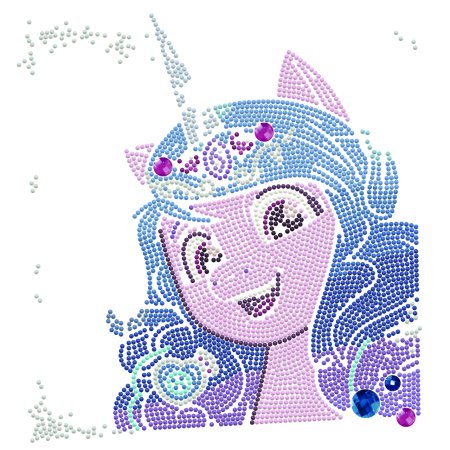 DIAMOND DOTS kūrybinis rinkinys piešimas deimantais My Little Pony Izzy Moonbow, 3406 deimantai, DBX.091 DBX.091