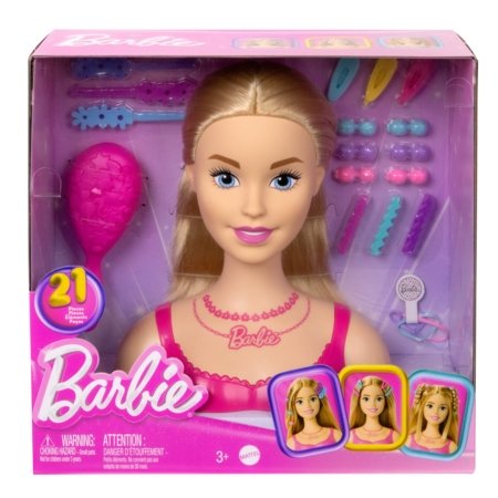 BARBIE Styling Head šviesių plaukų stilizavimo galva, HMD88 HMD88