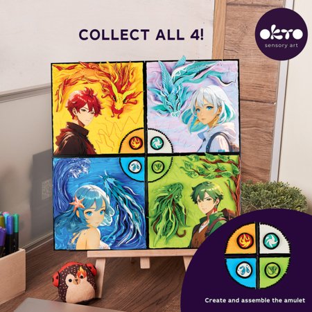 OKTO MANGA 3D Kūrybinis rinkinys Air 30x40 cm, 20040 