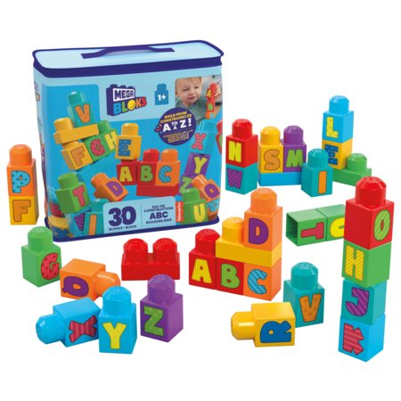 MEGA BLOKS FIRST BUILDERS kaladėlių rinkinys ABC (30 det.), HRR60 