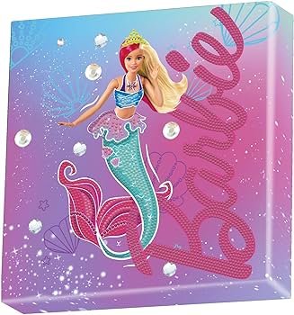 DIAMOND DOTS kūrybinis rinkinys piešimas deimantais Barbie Mermaid Vibes, 4000 deimantų, DBX.095 