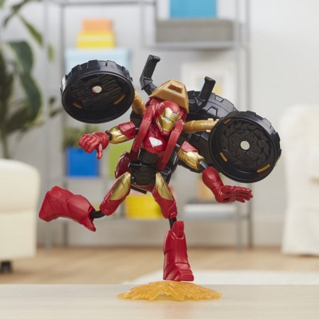 AVENGERS figūrėlė su motociklu Bend and Flex, F02445L0 F02445L0
