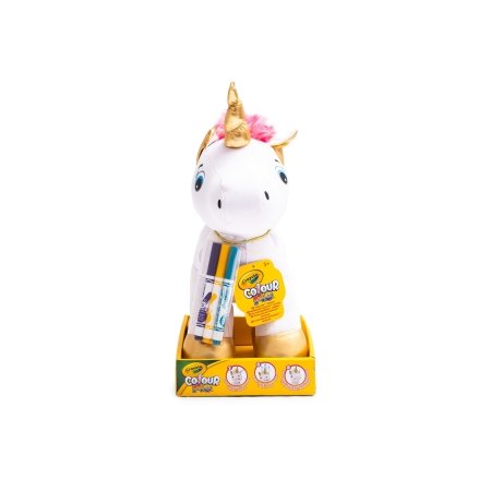 CRAYOLA spalvinamas pliušinis žaislas Color Me Plush - Unicorn, 4026316 
