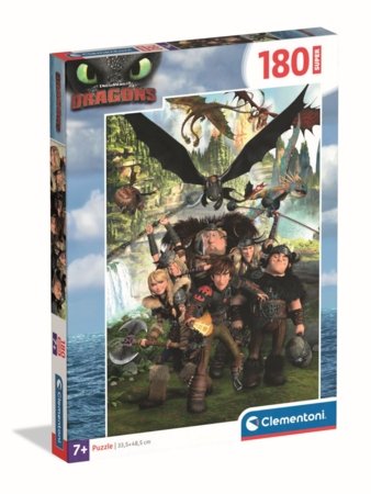 CLEMENTONI dėlionė super drakonų treneris 2025, 180 det., 29793 